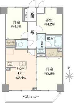 コスモ堀切菖蒲園駅前の間取図