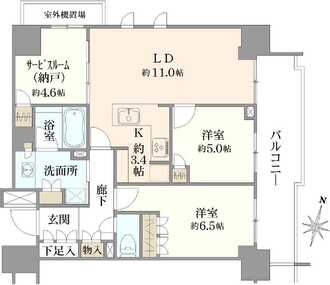 オープンレジデンシア亀有の間取図
