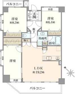 アトランティス綾瀬の間取図