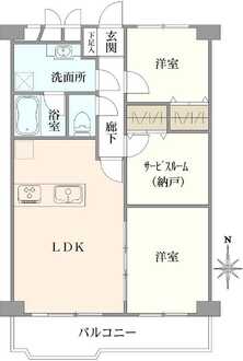 ボナハイツ中川A棟の間取図