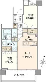 ライオンズ東綾瀬公園グランフォートの間取図