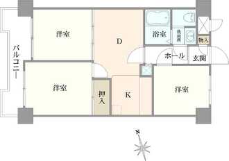 セザールお花茶屋の間取図