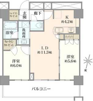 プラウドタワー金町の間取図