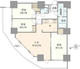 リーデンスタワーの間取図