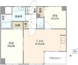 レインボーメセナの間取図