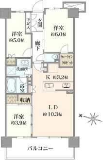 オーベル青砥レジデンスの間取図