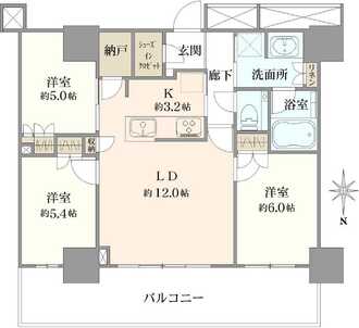 プラウドタワー金町の間取図