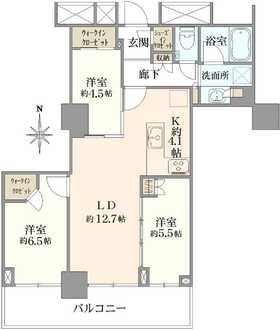 プラウドタワー金町の間取図