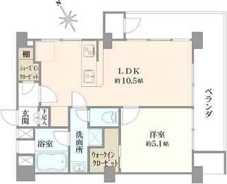 梅田マンションB棟の間取図