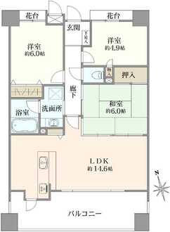 アパガーデンコート綾瀬の間取図