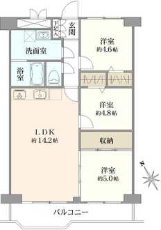 ボナハイツ中川A棟の間取図