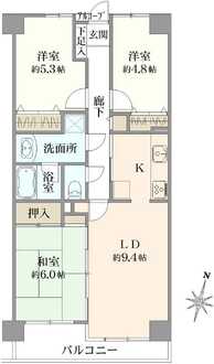 グリーンパーク花畑VIIの間取図