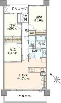 ザ・ステージオガーデンフロントタワーの間取図