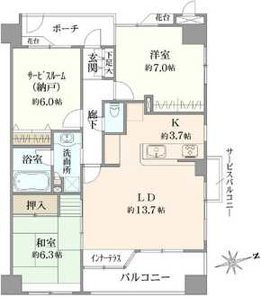 南葛西グリーンホームズIVの間取図