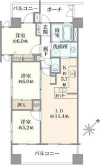 ゼファー西葛西の間取図