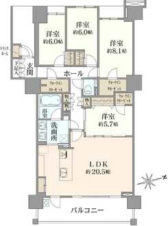 シーガーデン新浦安C棟の間取図