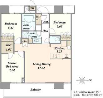 THE TOYOSU TOWER　ザ・トヨスタワーの間取図
