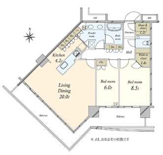 アーバンドックパークシティ豊洲タワーAの間取図