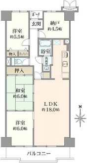 朝日プラザ千里北B棟の間取図