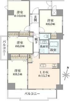 高槻グランドハイツの間取図