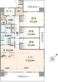 枚方ガーデンアイランズC棟の間取図