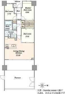 パークスクエア南品川の間取図