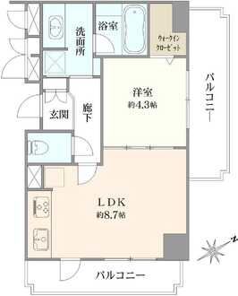 シャンボール高円寺駅前の間取図