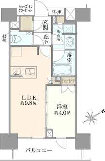 ルジェンテ新中野STATION ONEの間取図