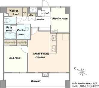 ウィズウィース渋谷神南N棟の間取図