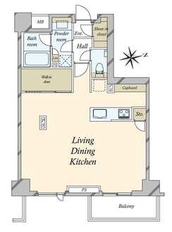 オープンレジデンシア広尾ザ・ハウスサウスコートの間取図