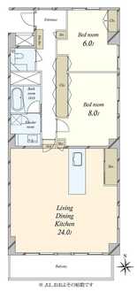 広尾マンションの間取図