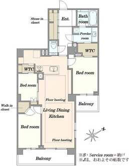 パークコート神楽坂の間取図