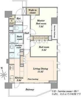 クレヴィア神楽坂の間取図