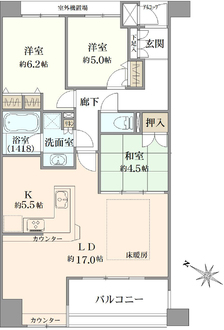 ディークラディア豊中少路ヴァローレコートの間取図