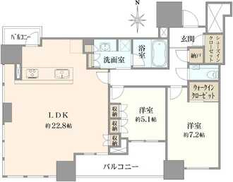梅田ガーデンレジデンスの間取図