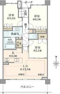 プラウド田無ガーデンズの間取図