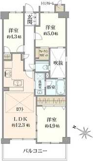 ヴィルヌーブ保谷の間取図