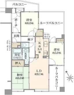 シーズガーデン石神井公園の間取図