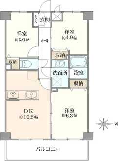 ライオンズガーデン保谷の間取図
