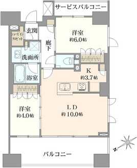 ルフォンリブレ浜松町キャナルマークスの間取図