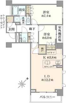 パークハウス駒込染井の間取図
