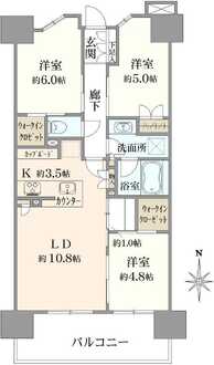 ブリリア辰巳キャナルテラスの間取図