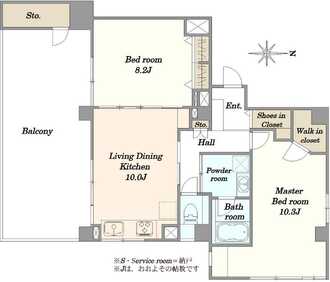戸越公園マンションの間取図
