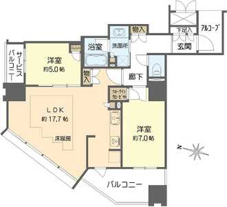 ザ・ファインタワーウエストコーストの間取図