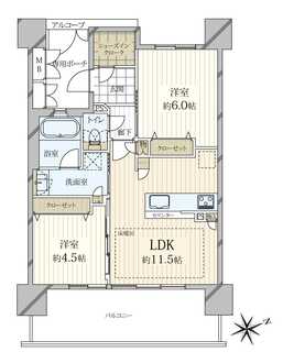 エステムコート中之島GATEの間取図