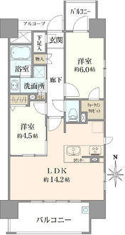 プレサンスロジェ栄ザ・レジデンスの間取図