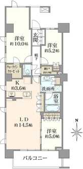 プラウド白壁町の間取図