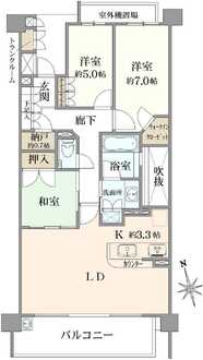 プラウド川名山の間取図
