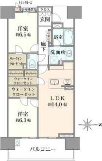 マストスクエア橦木町の間取図