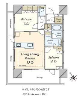 ウェリスタワー愛宕虎ノ門の間取図